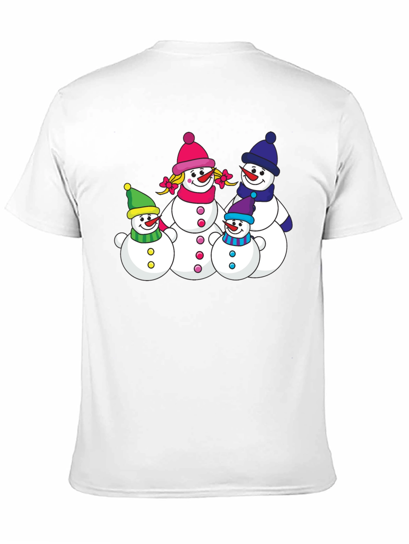 Snowman Family Graphic Tee - Festive Holiday Shirt