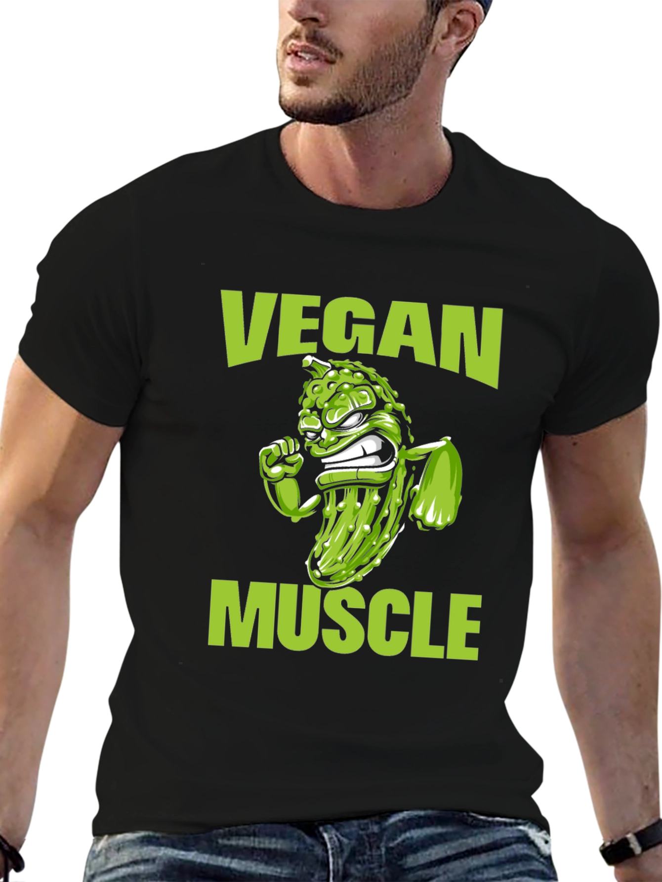 Vegan Muscle T-Shirt - Funny Vegetarian Gym Tee