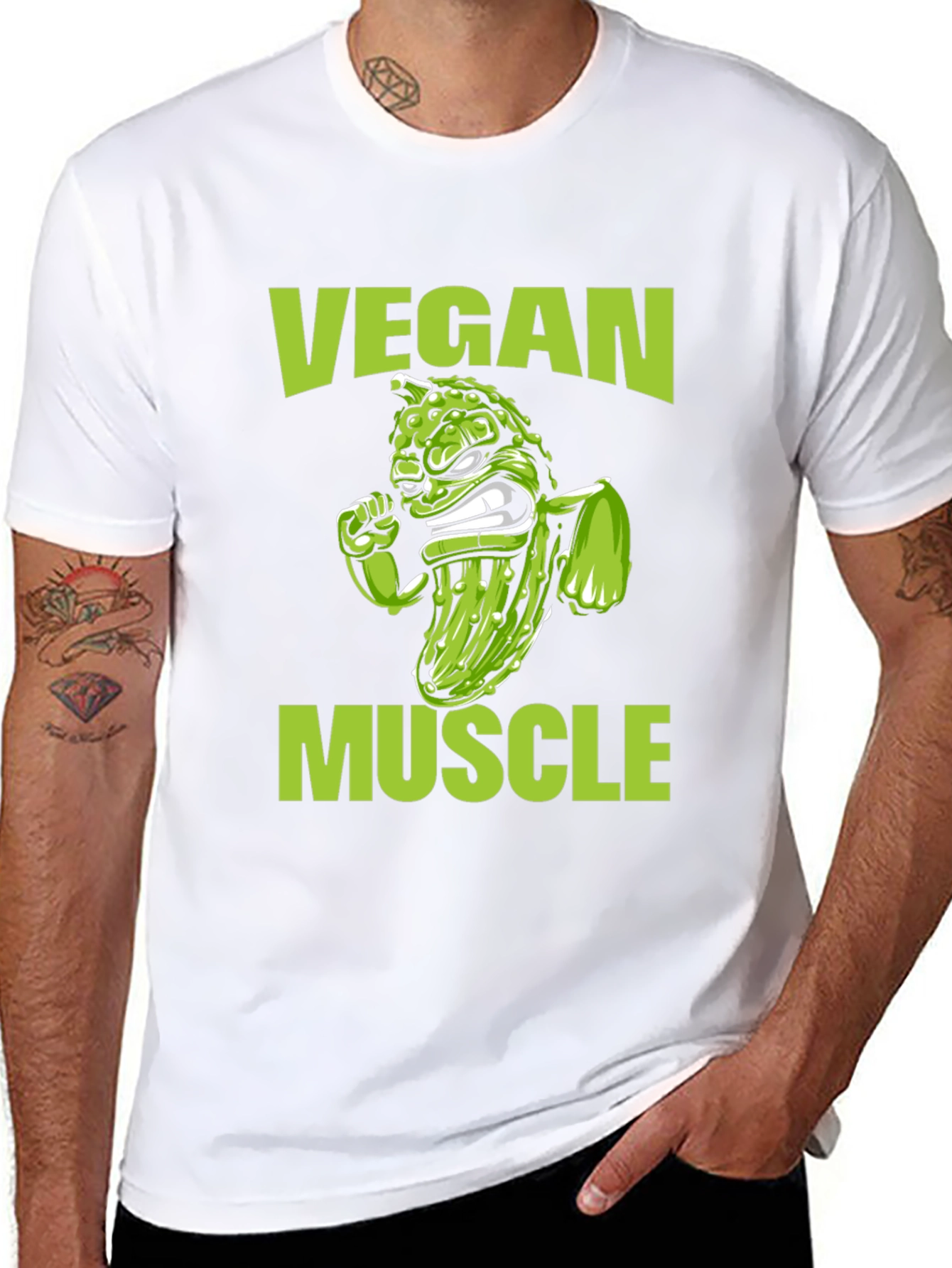 Vegan Muscle T-Shirt - Funny Vegetarian Gym Tee