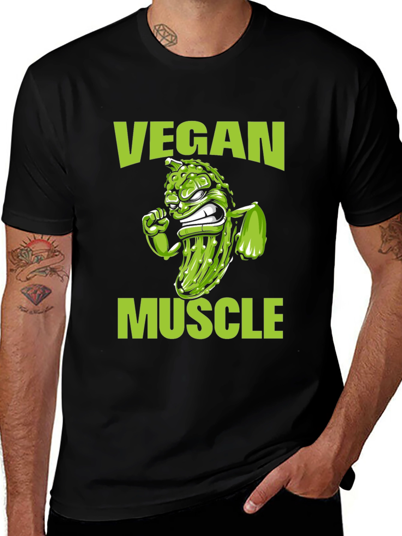 Vegan Muscle T-Shirt - Funny Vegetarian Gym Tee