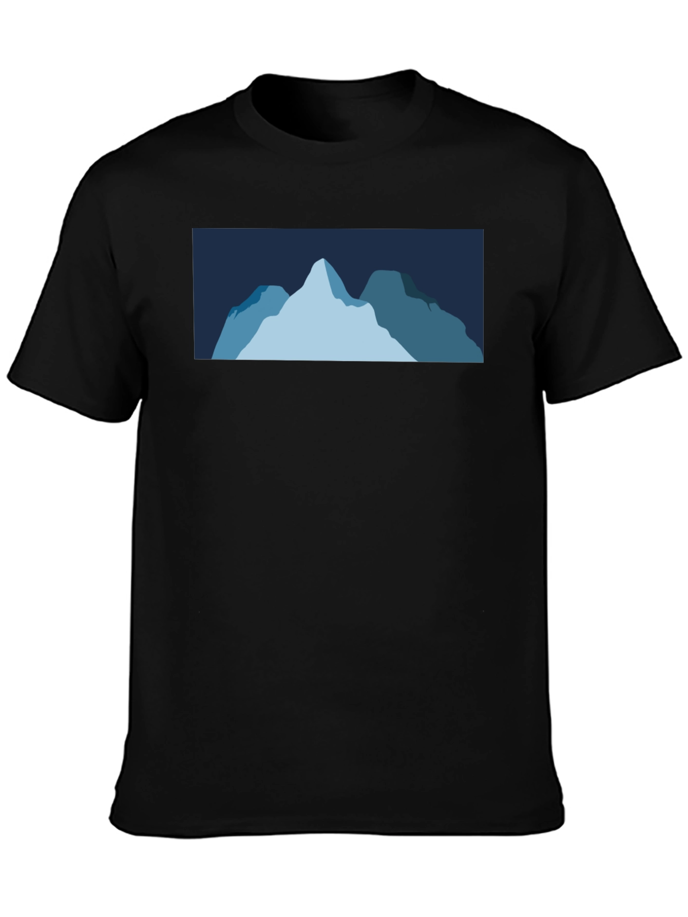 Mountain Graphic Tee - Black Cotton Blend
