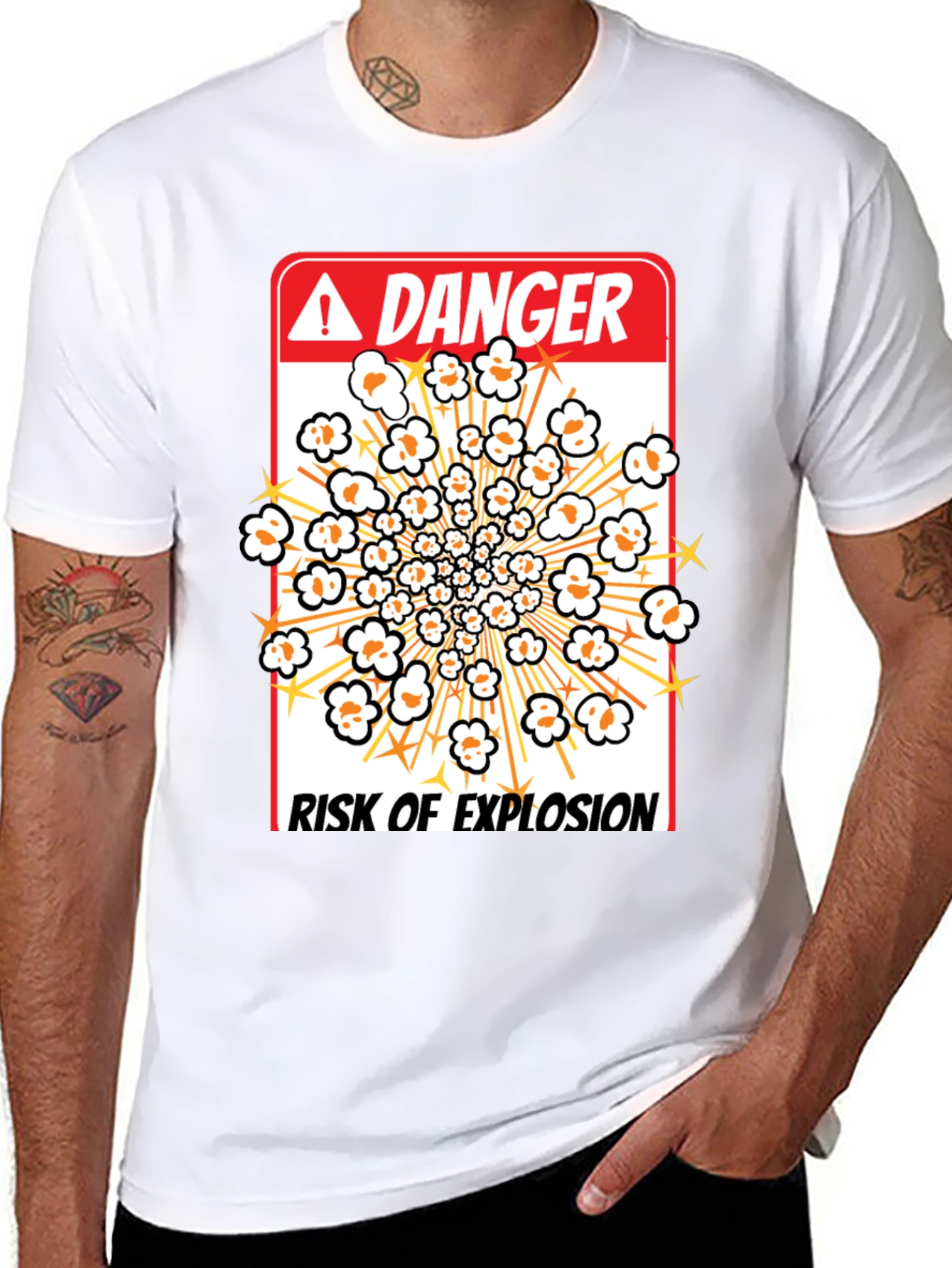Danger Risk Of Explosion Popcorn T-Shirt
