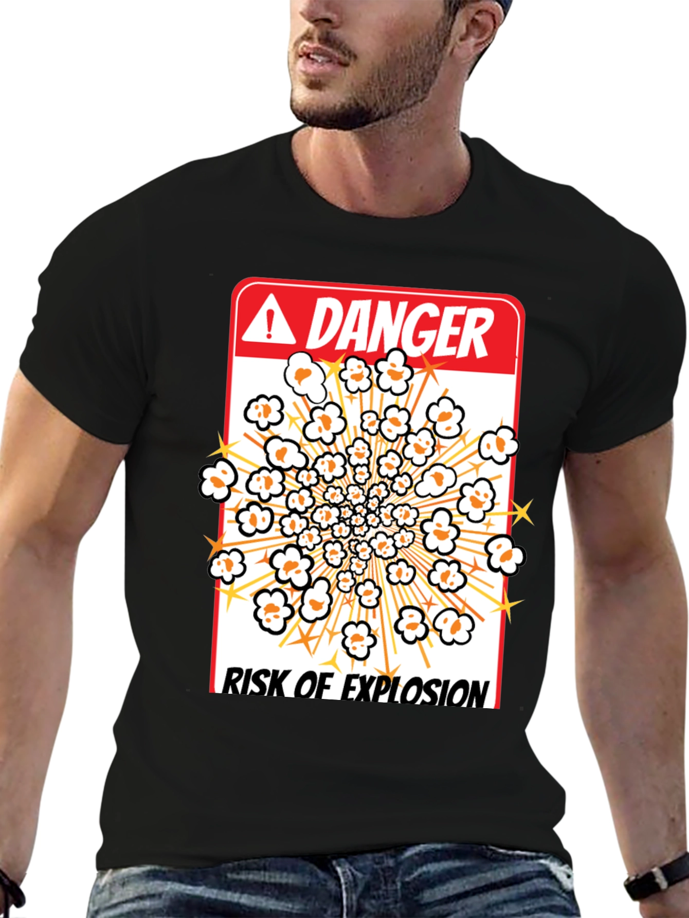Danger Risk Of Explosion Popcorn T-Shirt