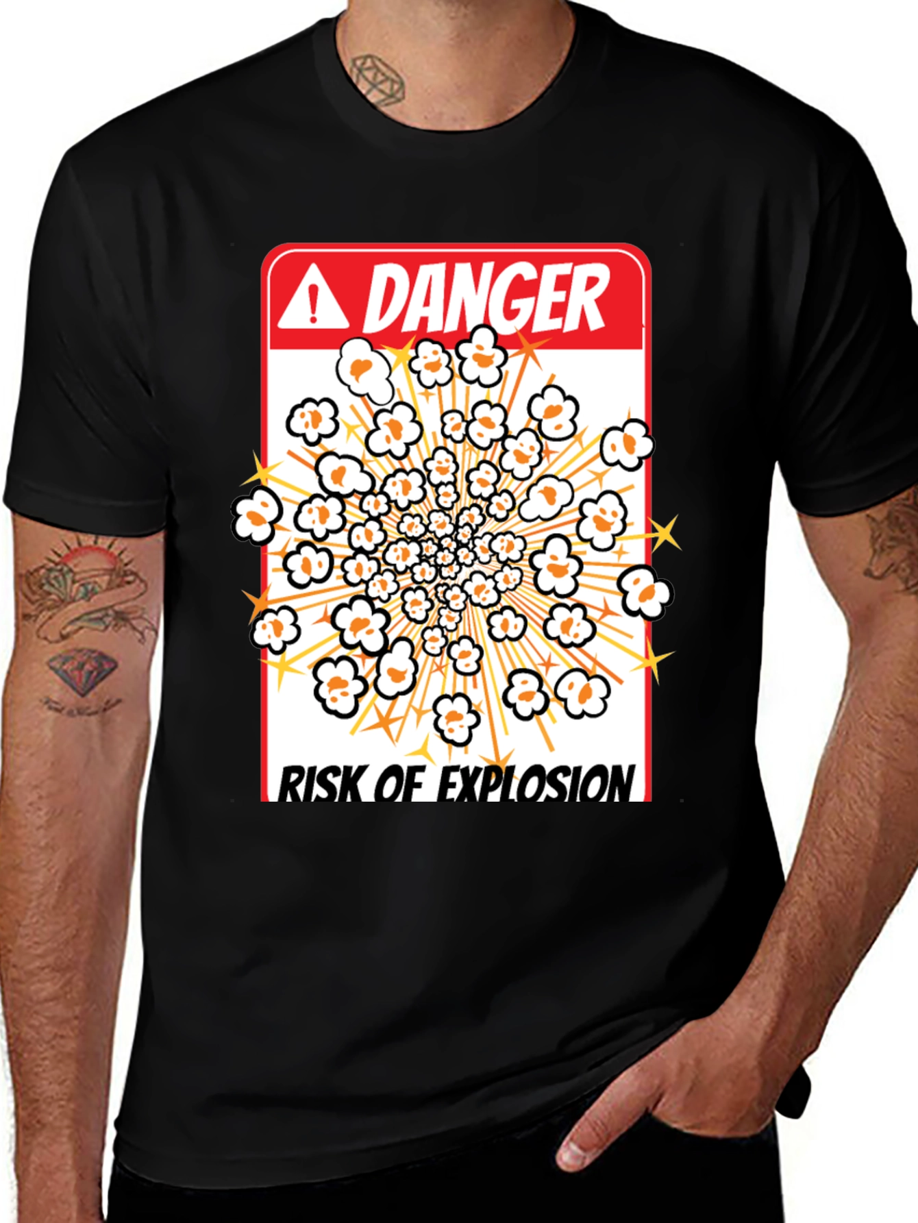 Danger Risk Of Explosion Popcorn T-Shirt