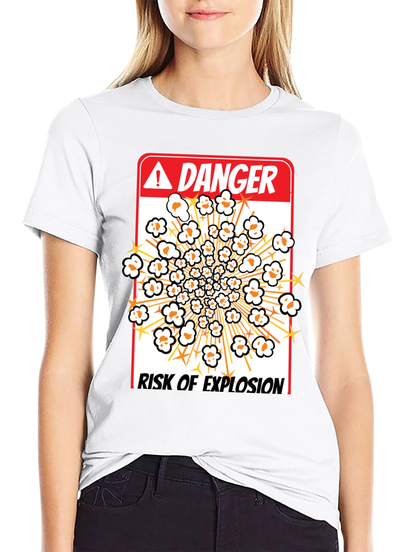 Danger Risk Of Explosion Popcorn T-Shirt