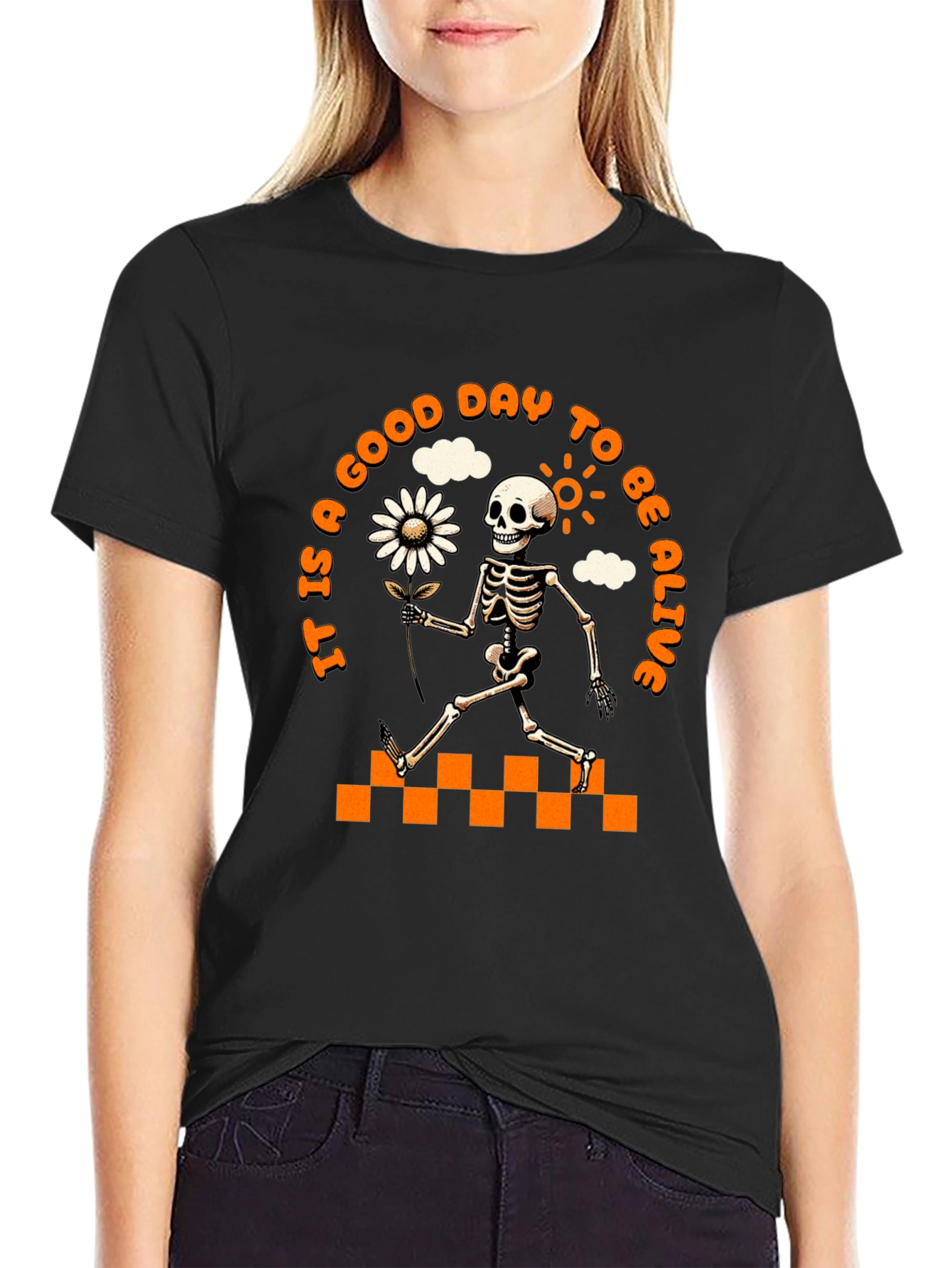 Good Day to Be Alive Skeleton Graphic Tee