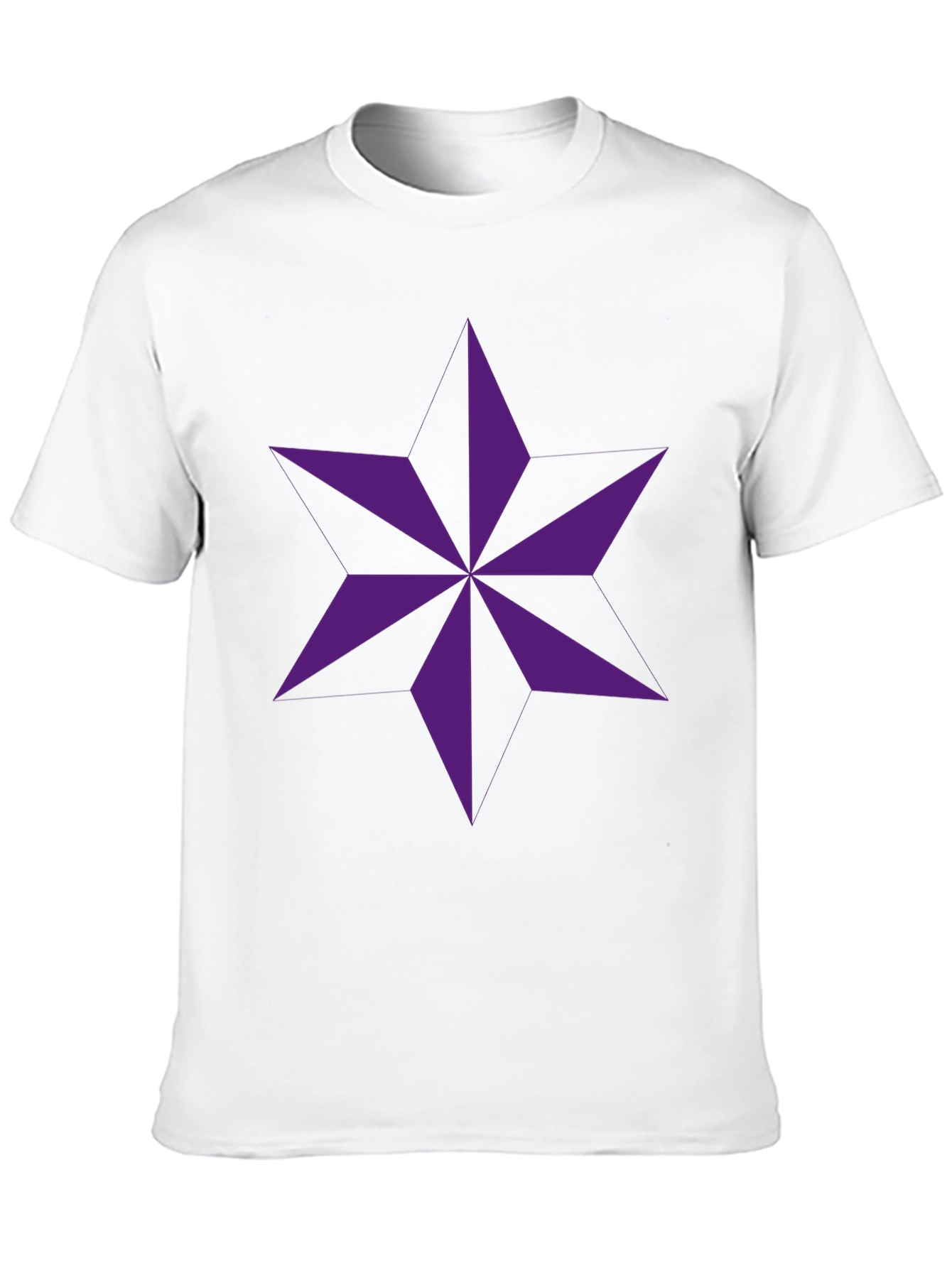 Geometric Star Graphic Black T-Shirt