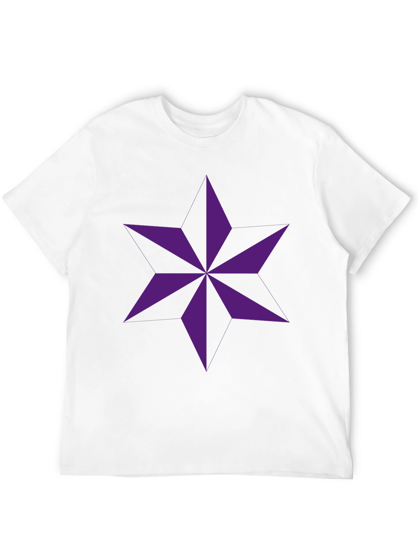 Geometric Star Graphic Black T-Shirt