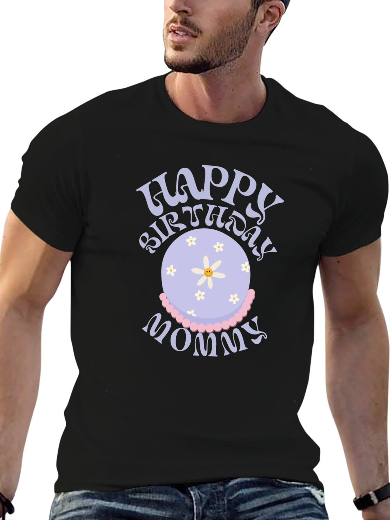 Happy Birthday Mommy T-Shirt - Cake Design