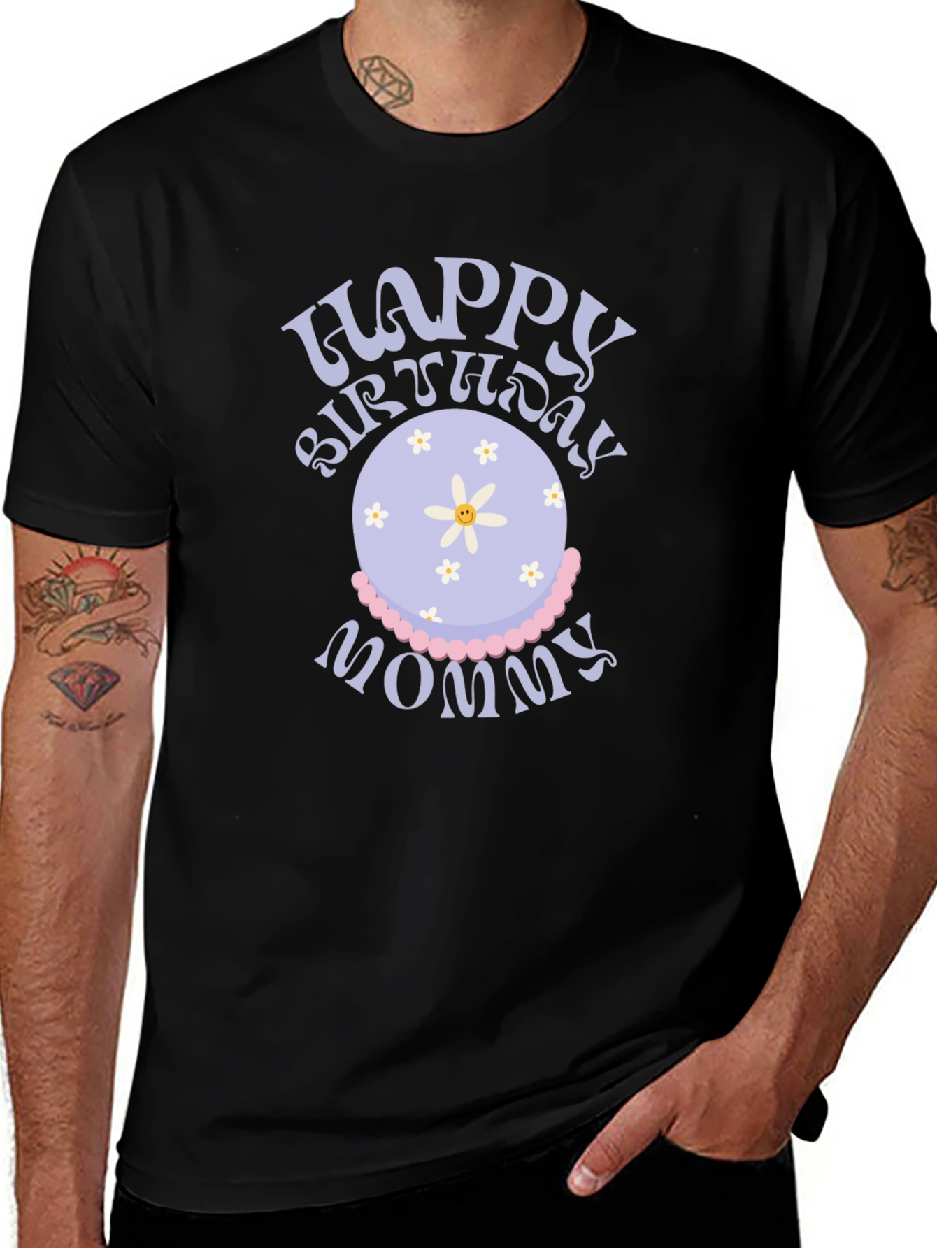 Happy Birthday Mommy T-Shirt - Cake Design