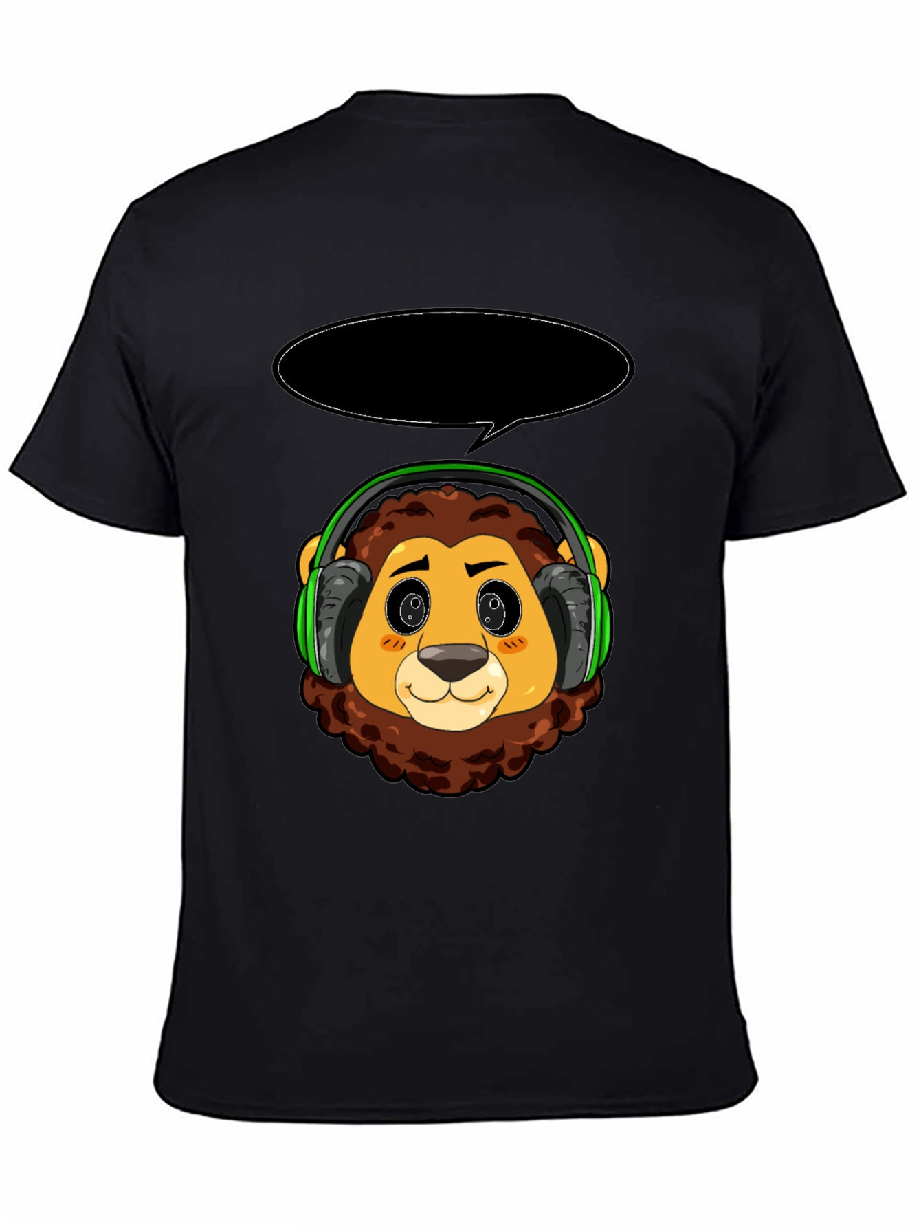 Lion Headphone T-Shirt - Fun & Stylish Graphic Tee