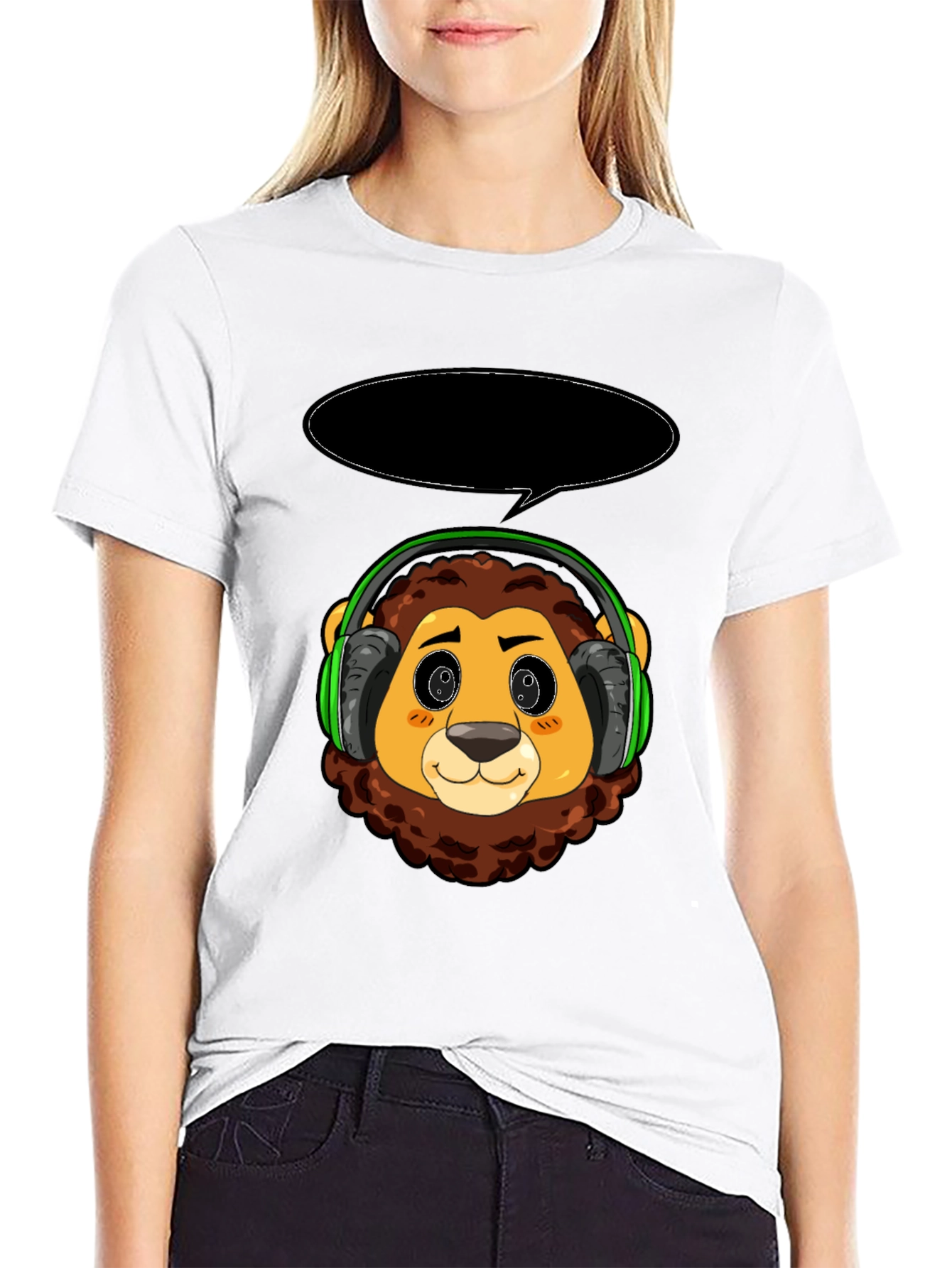 Lion Headphone T-Shirt - Fun & Stylish Graphic Tee