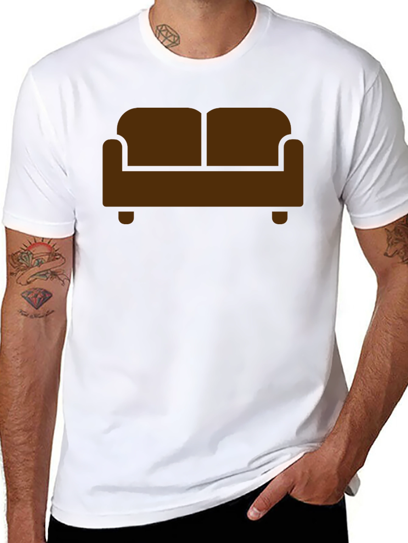 Couch Potato Black Graphic T-Shirt