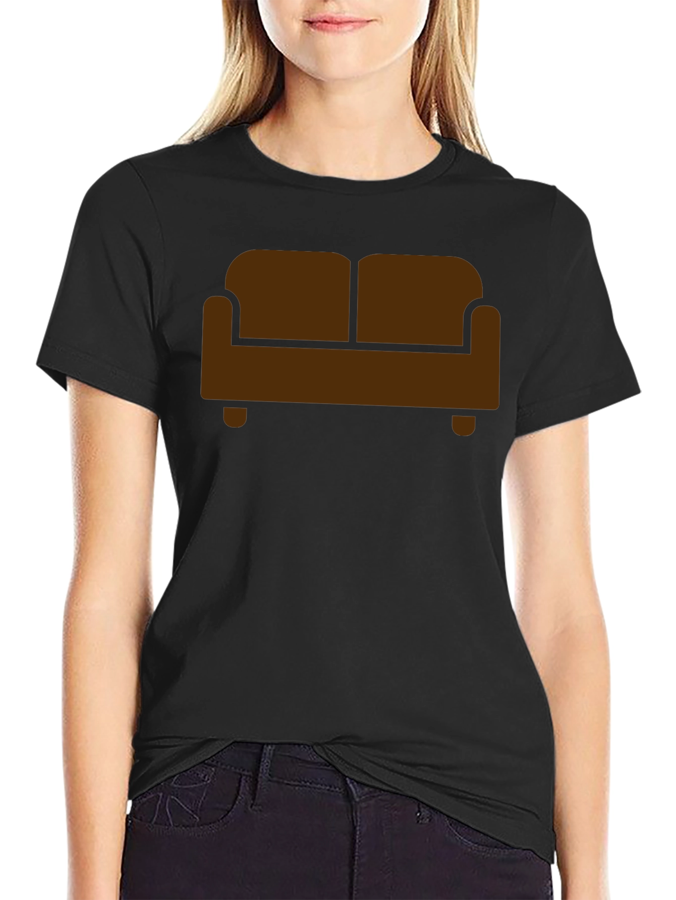 Couch Potato Black Graphic T-Shirt