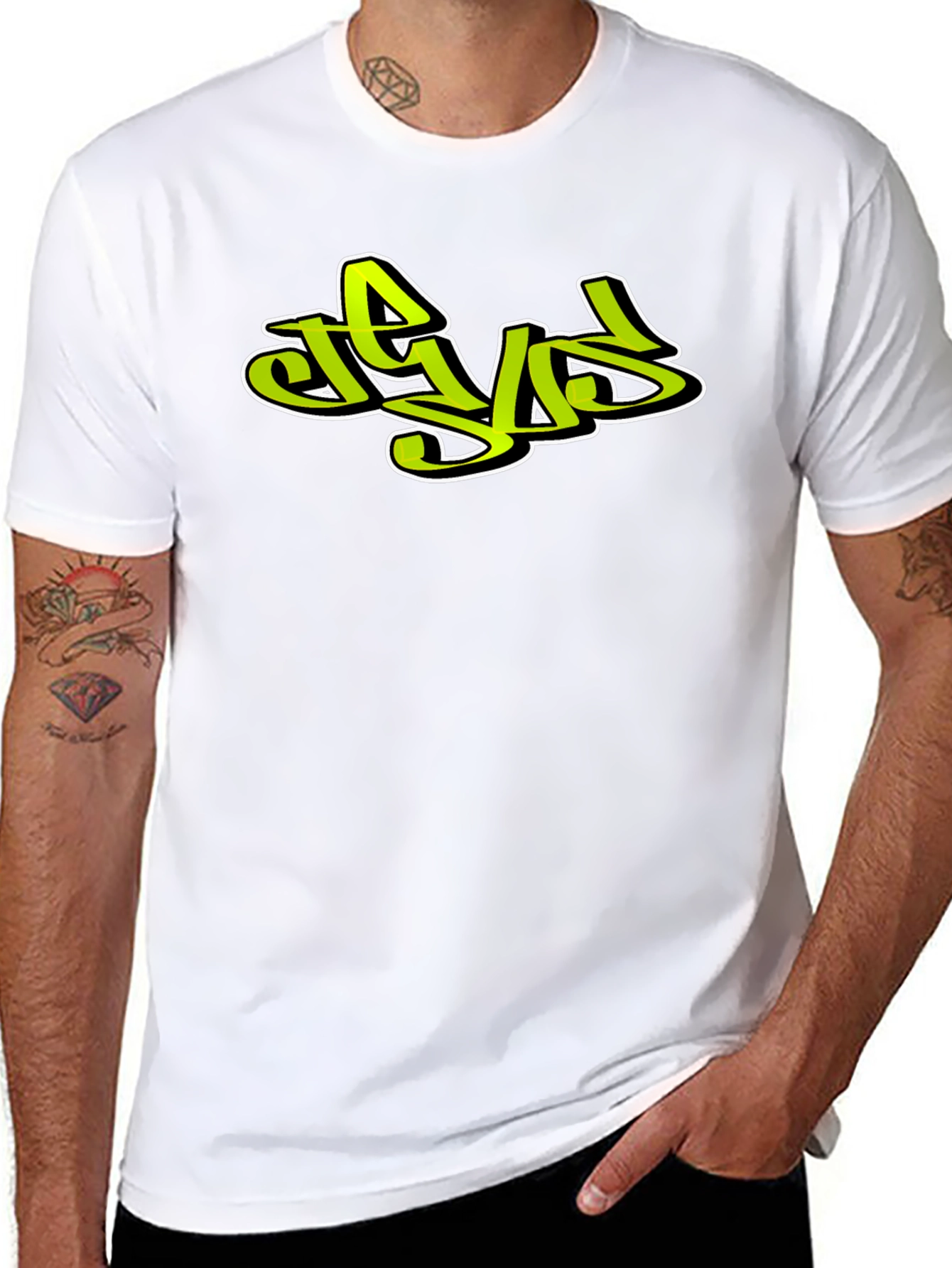 Cool Graphic Tee - Street Style Graffiti Design