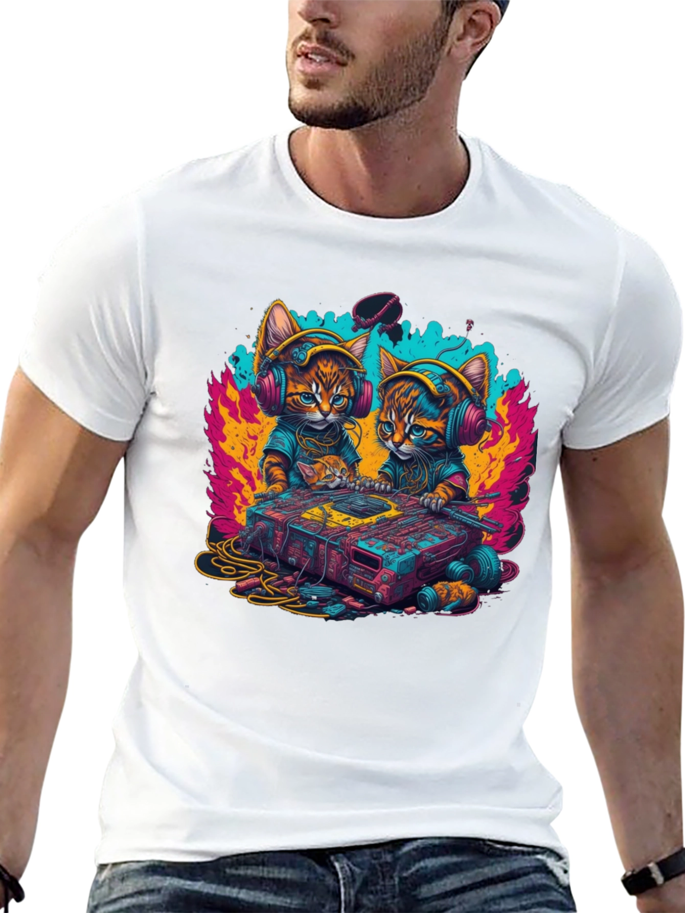 DJ Cat T-Shirt - Music Lover Tee