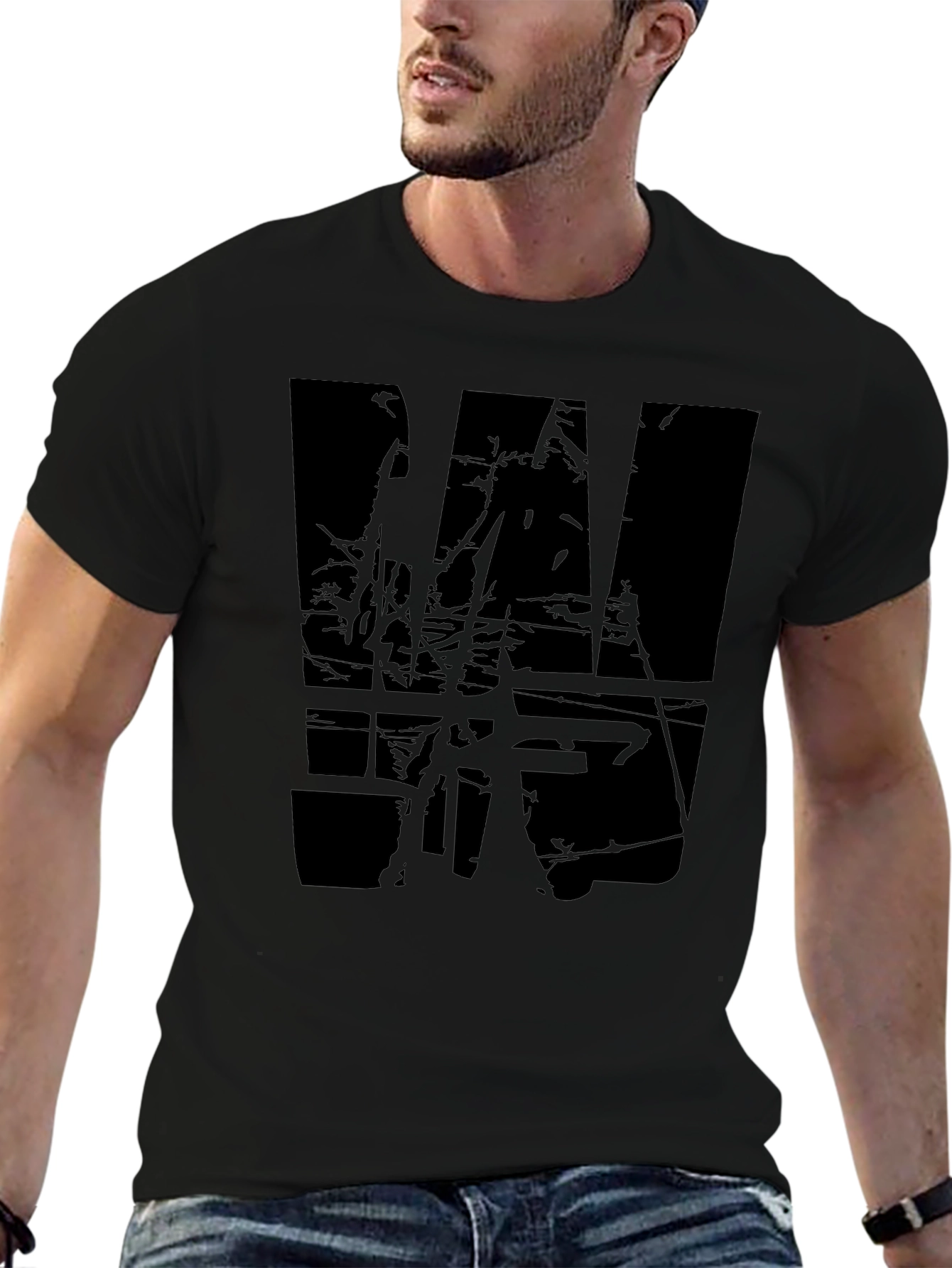 Grunge Black Graphic T-Shirt