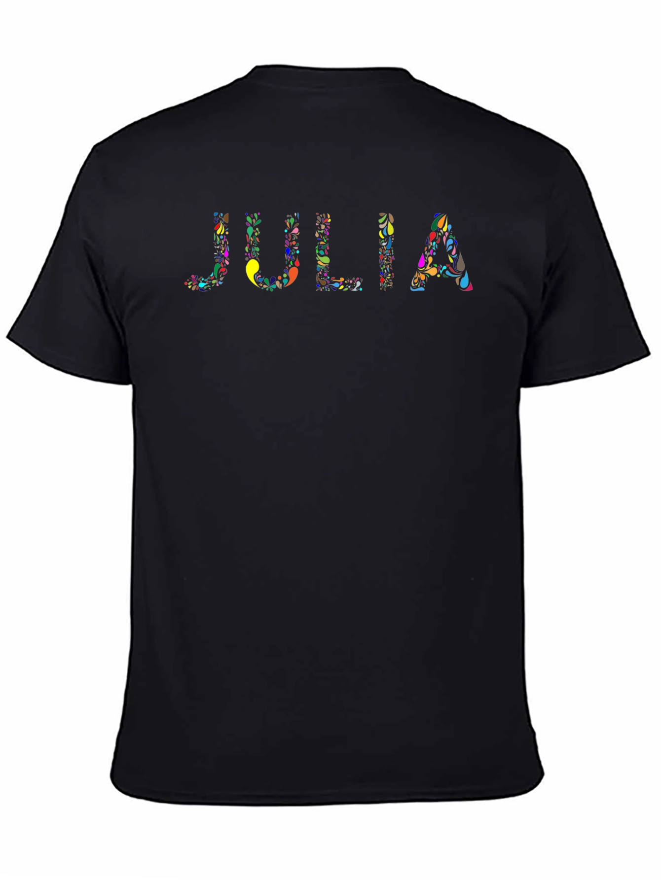 Julia Personalized Floral Tee - Custom Name T-Shirt