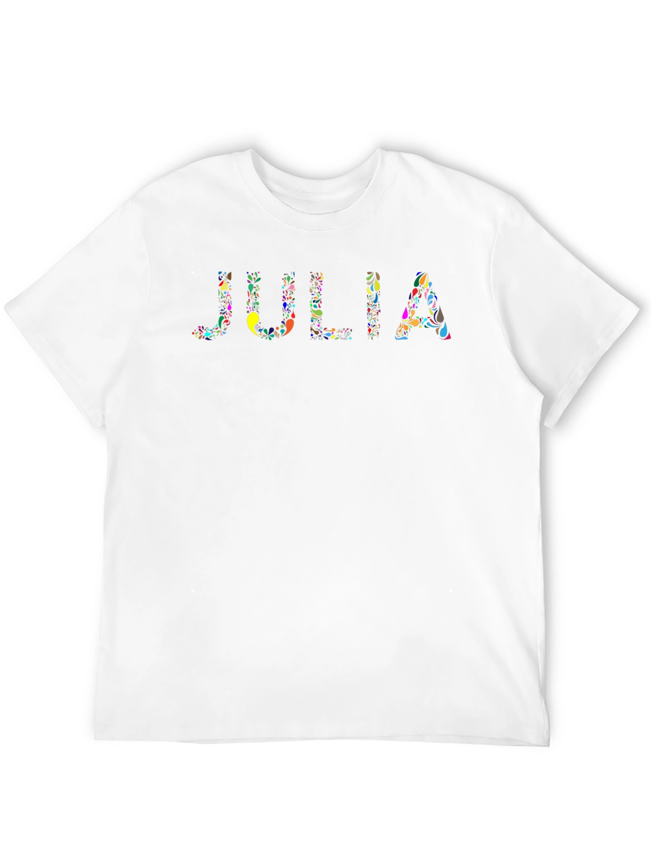 Julia Personalized Floral Tee - Custom Name T-Shirt