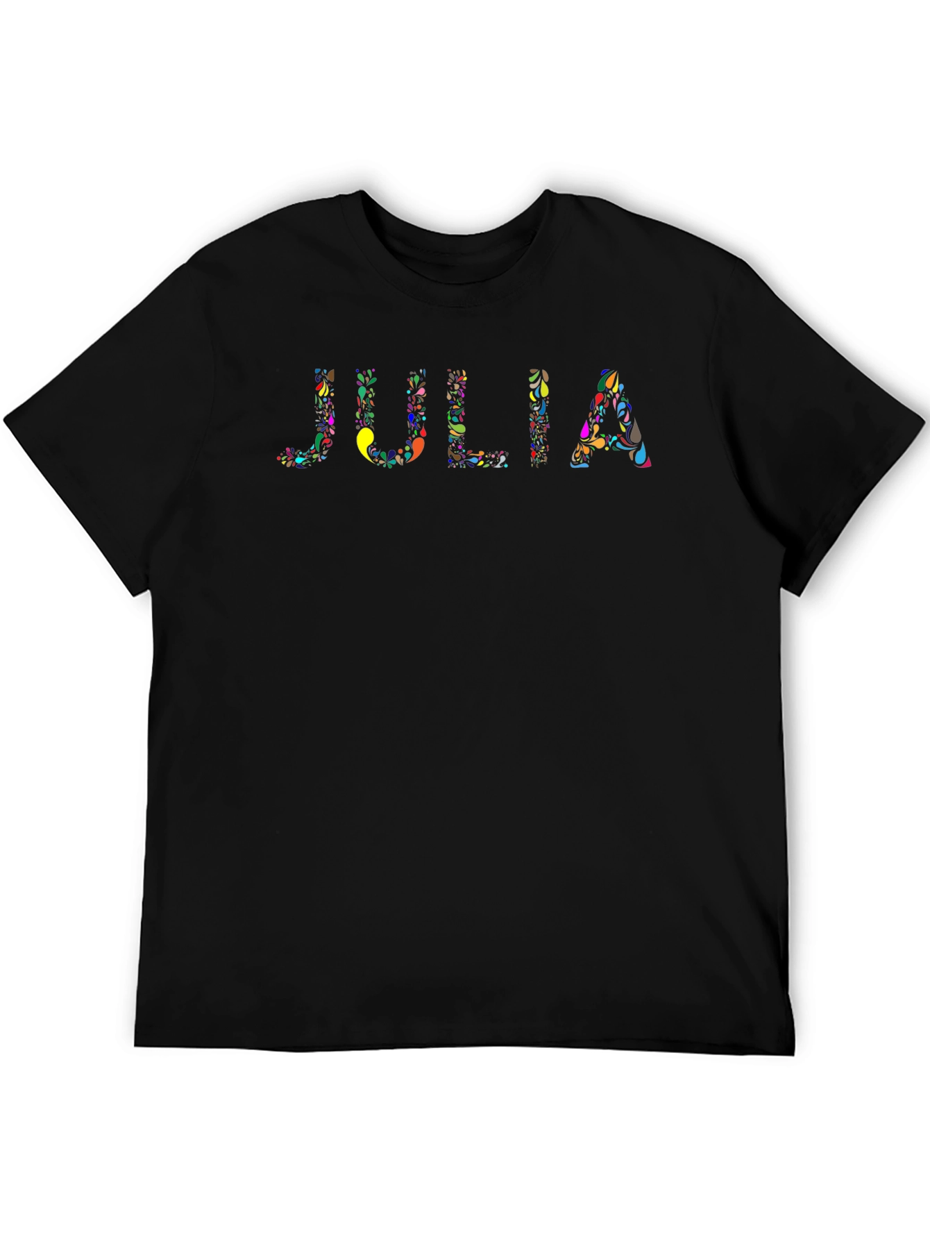 Julia Personalized Floral Tee - Custom Name T-Shirt