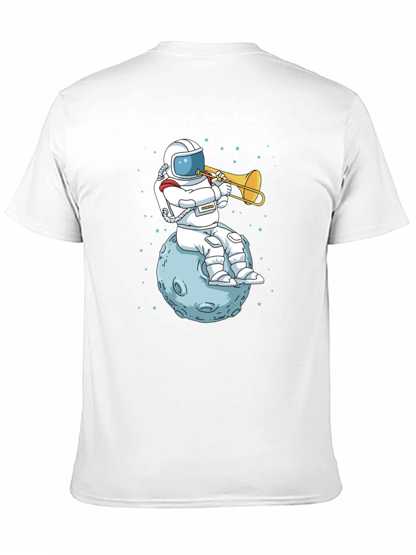 Astronaut Trombone Player Graphic T-Shirt