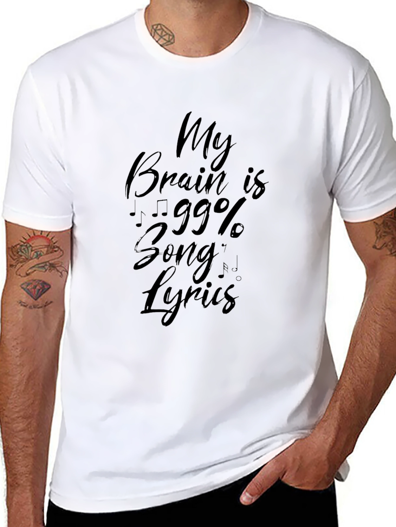 Funny Music Lover T-Shirt - 99% Song Lyrics Tee