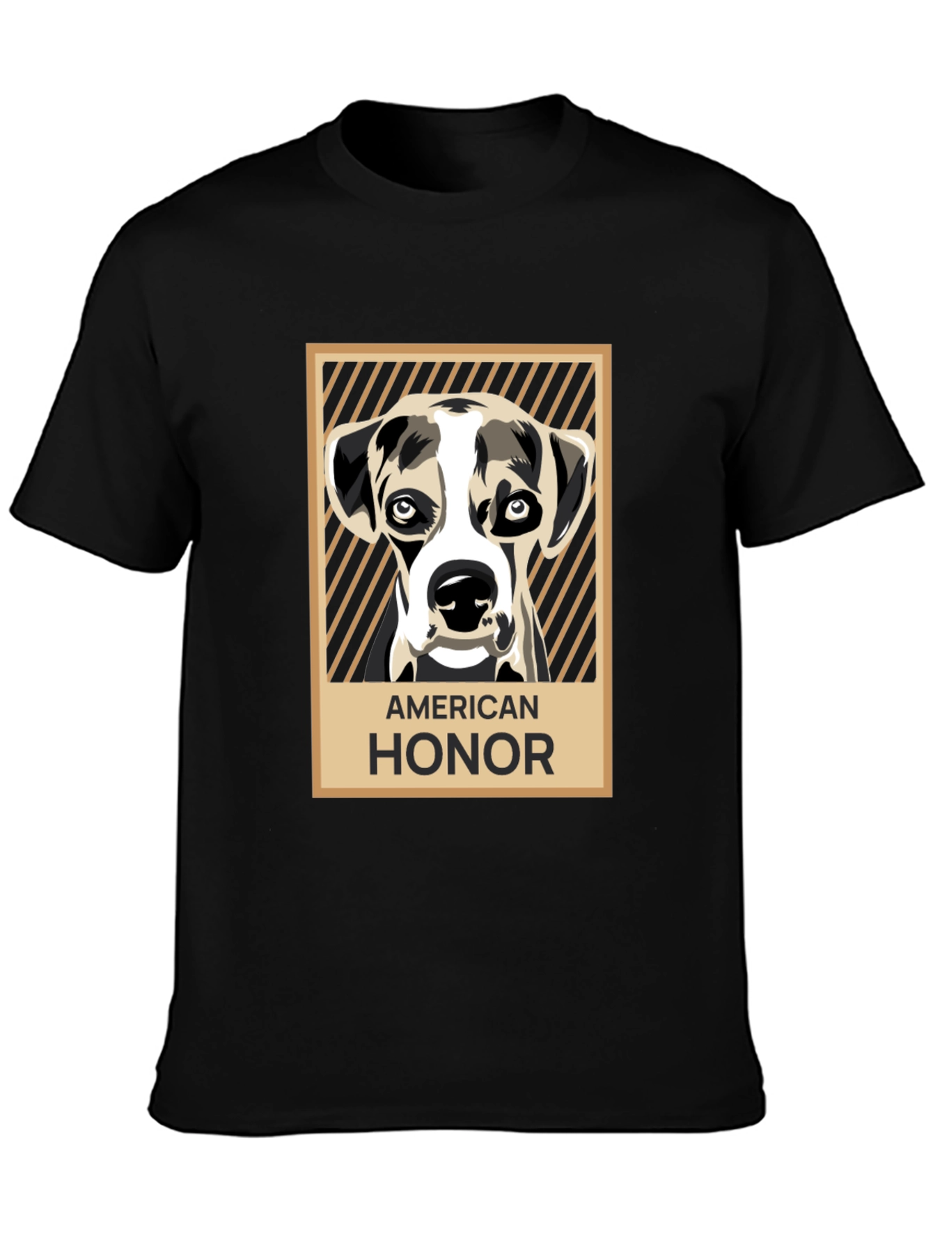 American Honor Dog Graphic Tee - Black