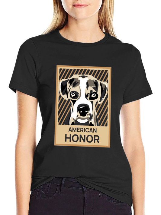 American Honor Dog Graphic Tee - Black