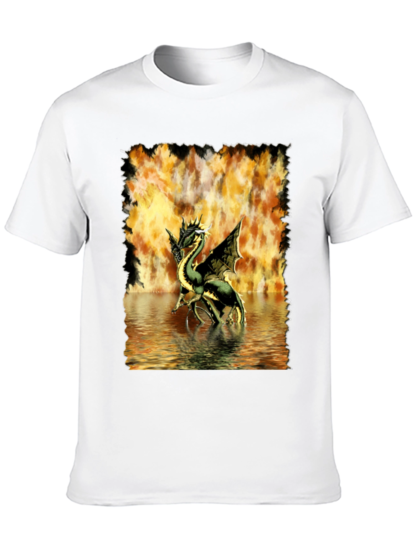 Dragon T-Shirt: Fire & Water Graphic Tee
