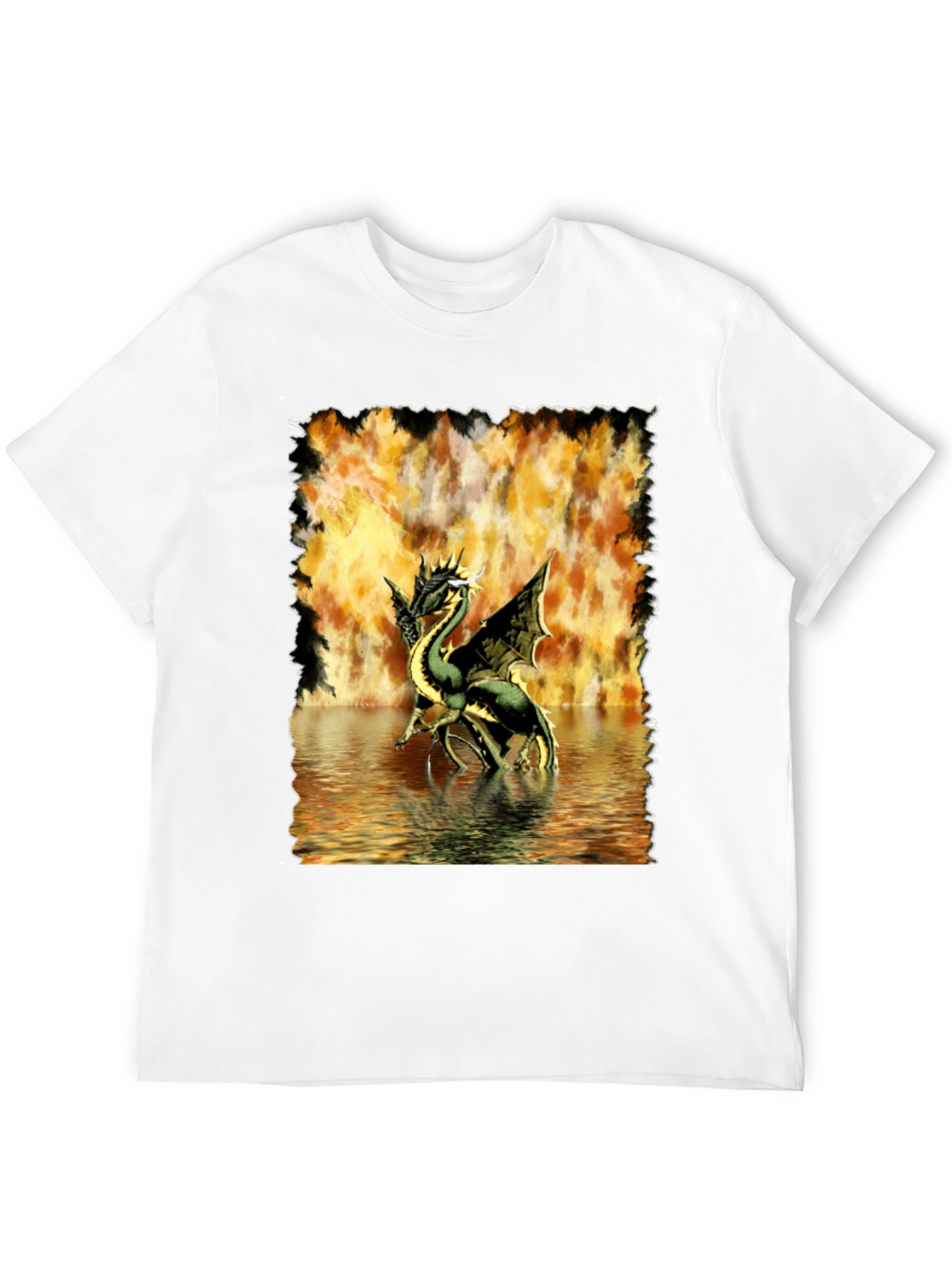 Dragon T-Shirt: Fire & Water Graphic Tee