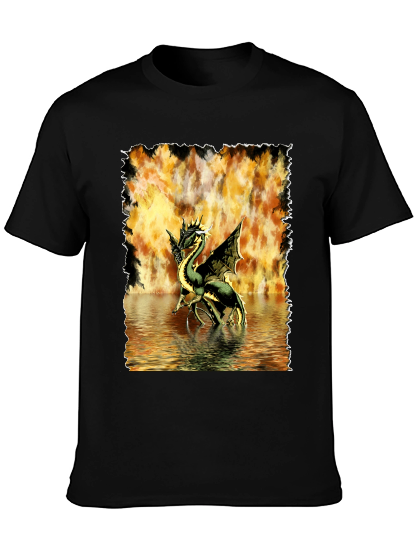Dragon T-Shirt: Fire & Water Graphic Tee