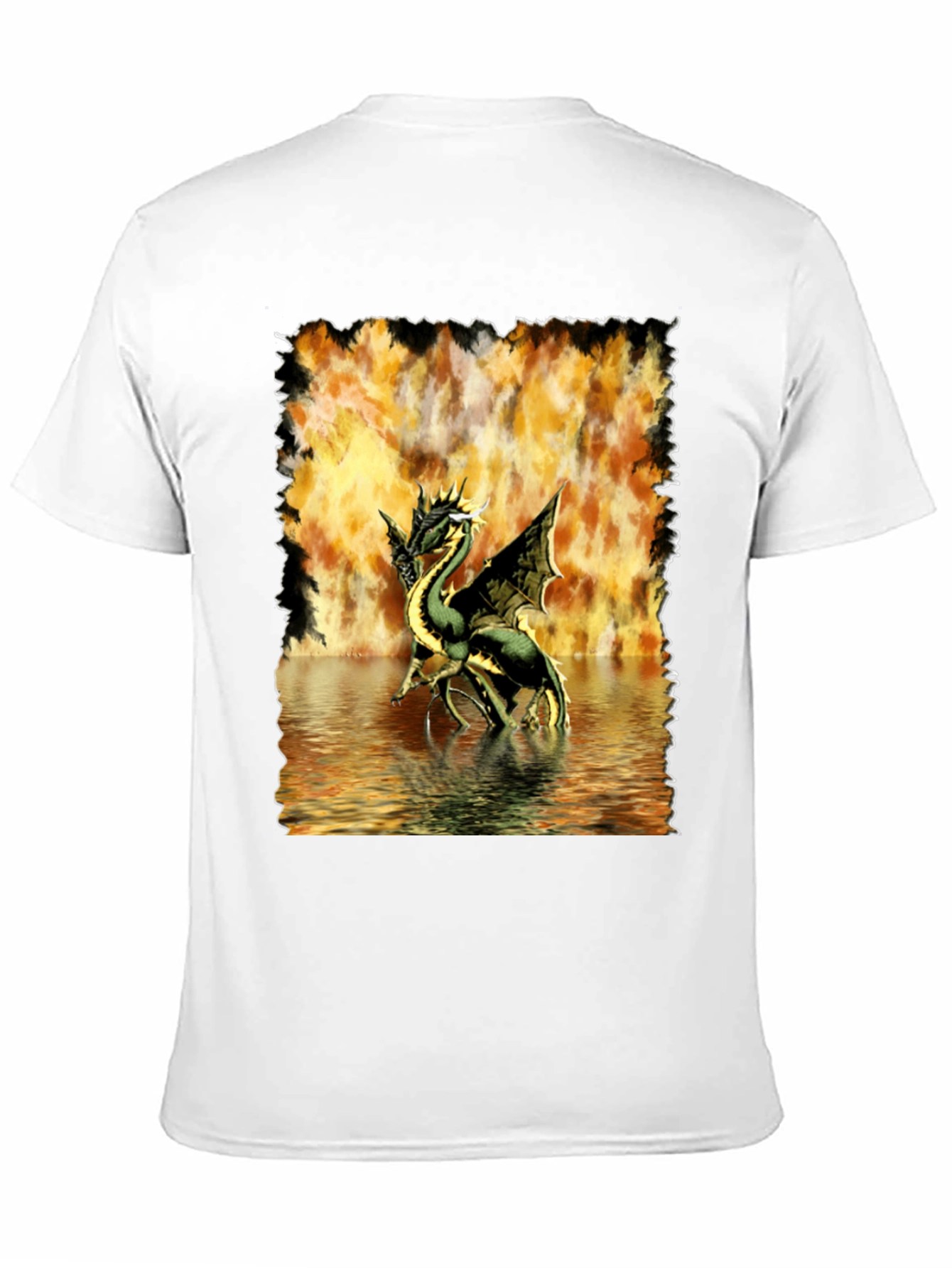 Dragon T-Shirt: Fire & Water Graphic Tee