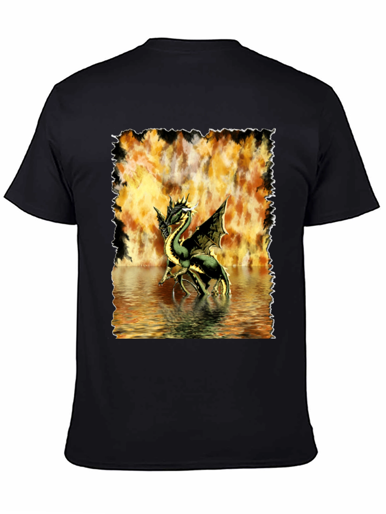 Dragon T-Shirt: Fire & Water Graphic Tee