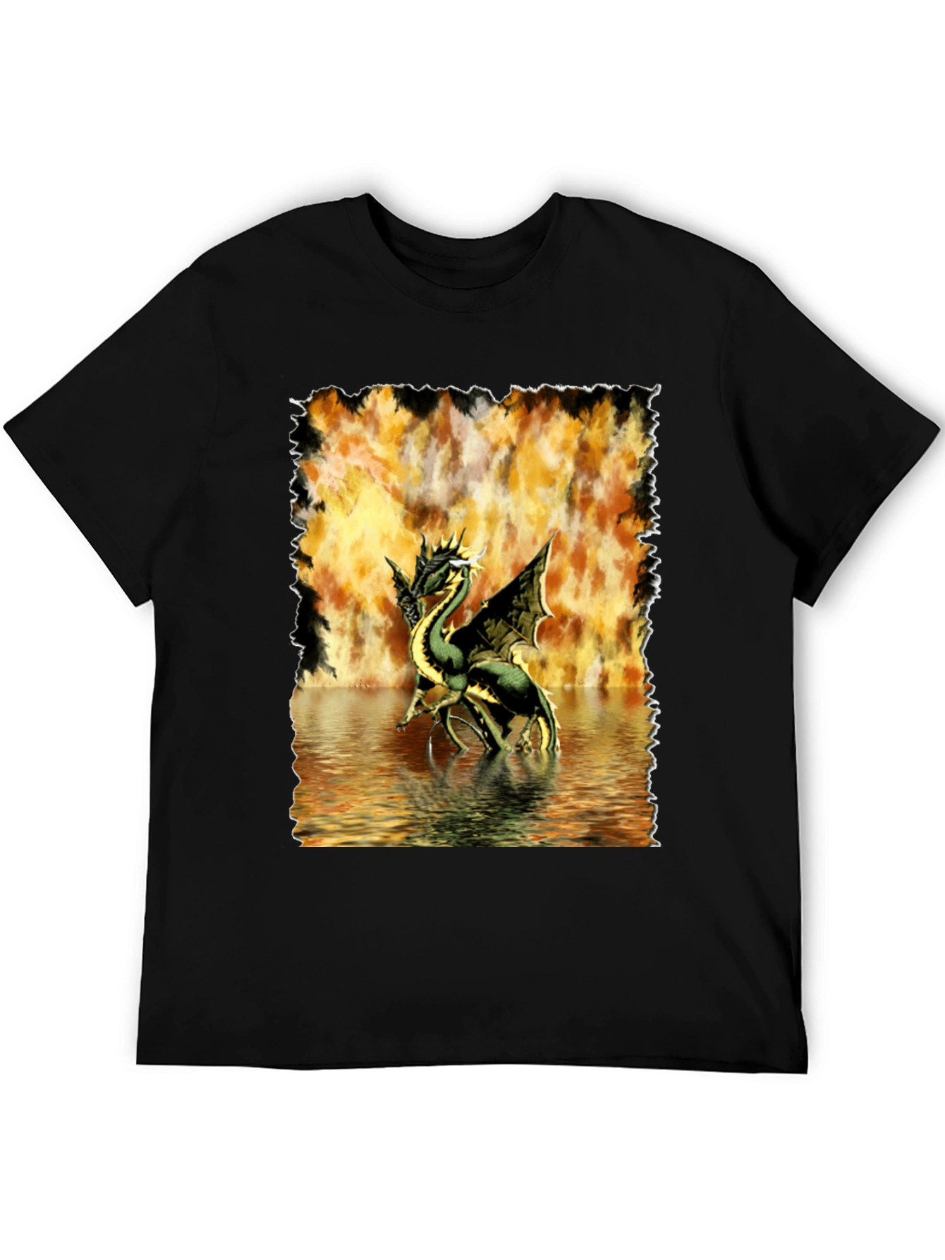Dragon T-Shirt: Fire & Water Graphic Tee