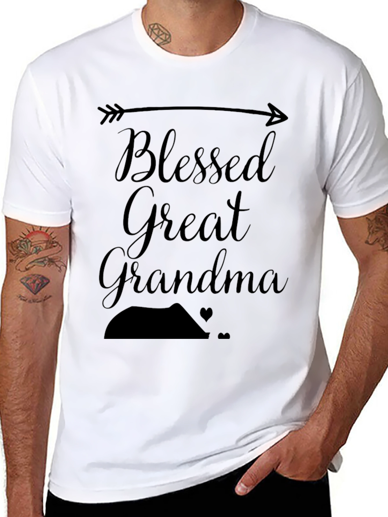 Blessed Great Grandma Black T-Shirt