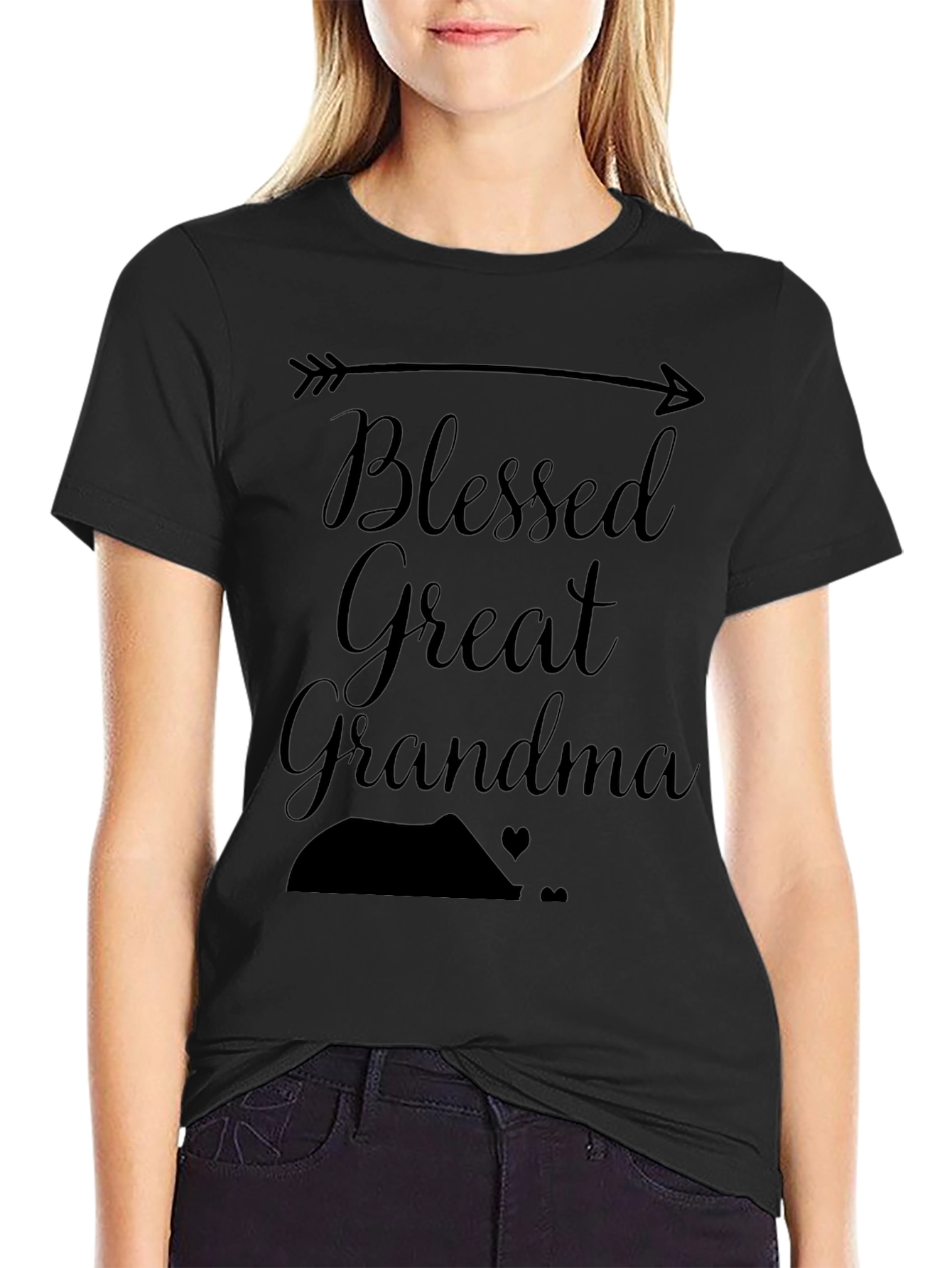 Blessed Great Grandma Black T-Shirt