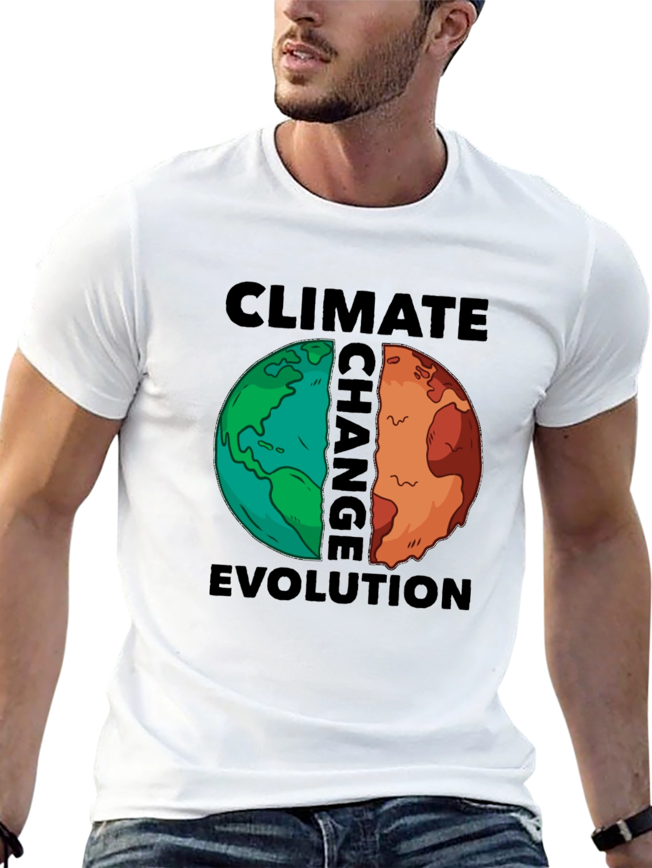 Climate Change T-Shirt Evolution Earth Tee Global Warming Awareness
