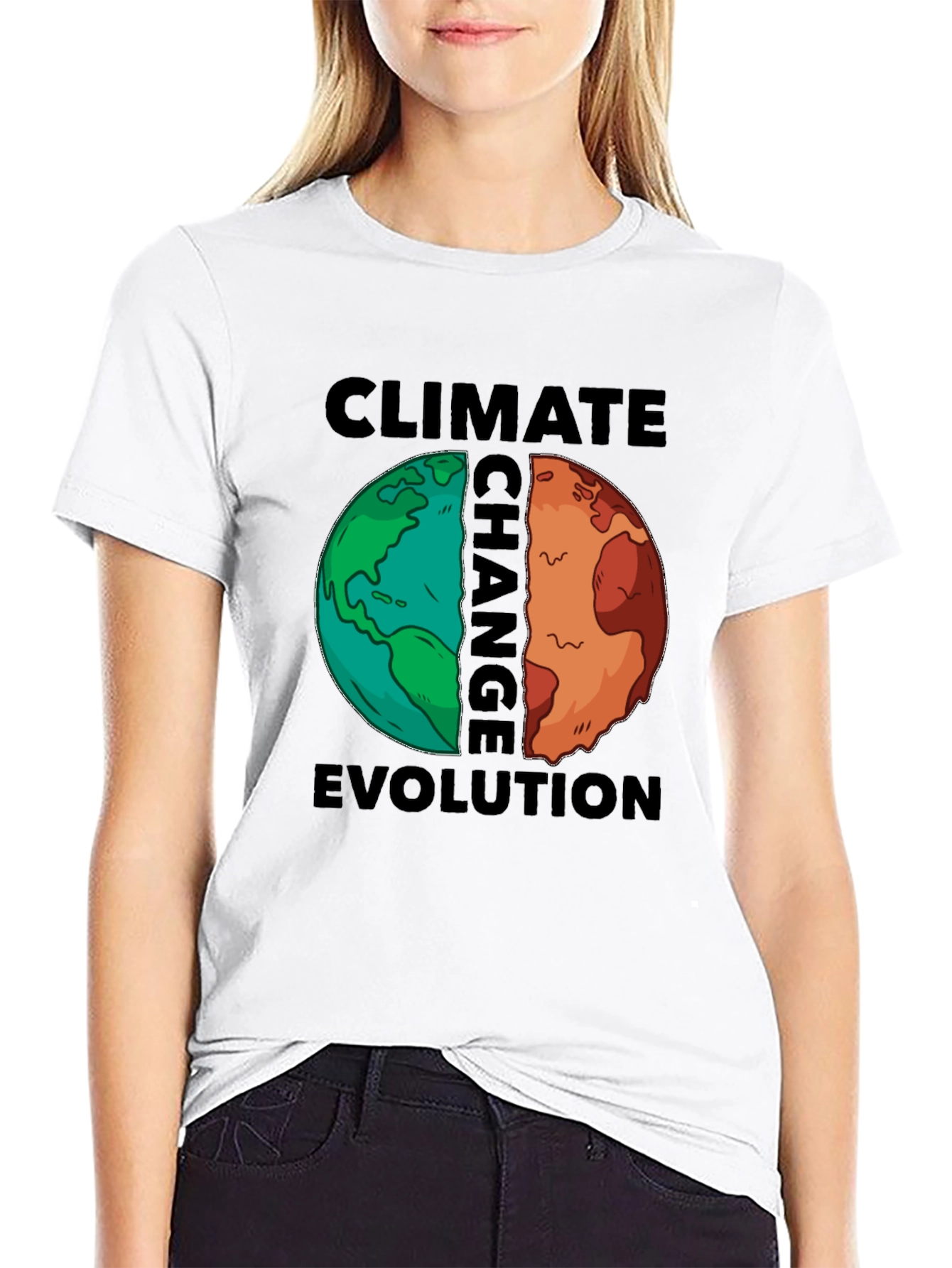 Climate Change T-Shirt Evolution Earth Tee Global Warming Awareness