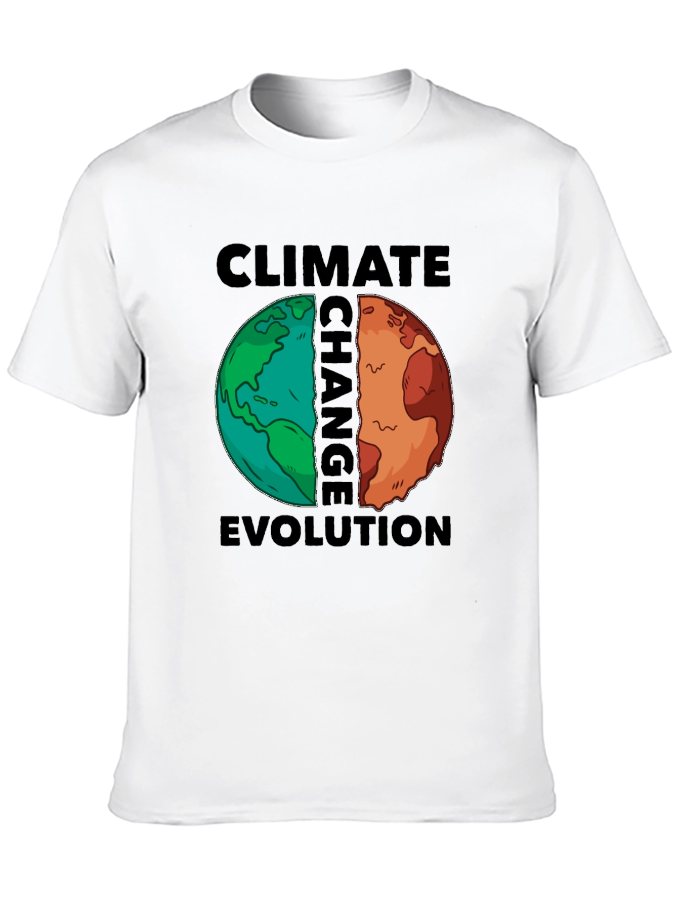 Climate Change T-Shirt Evolution Earth Tee Global Warming Awareness