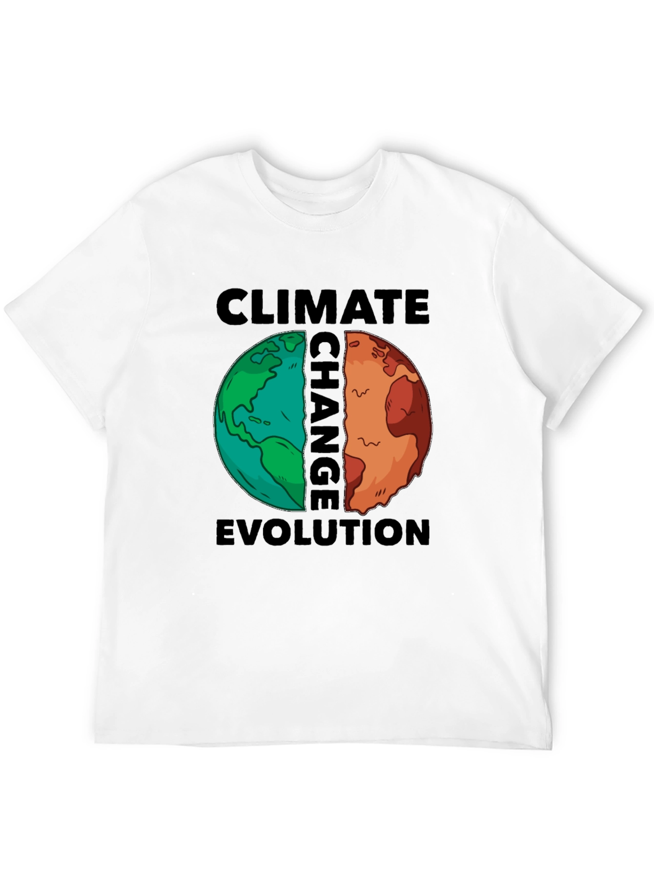 Climate Change T-Shirt Evolution Earth Tee Global Warming Awareness