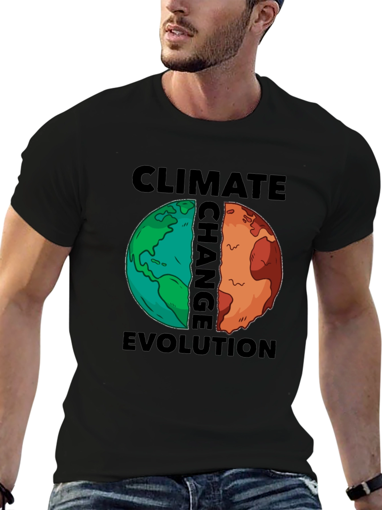 Climate Change T-Shirt Evolution Earth Tee Global Warming Awareness