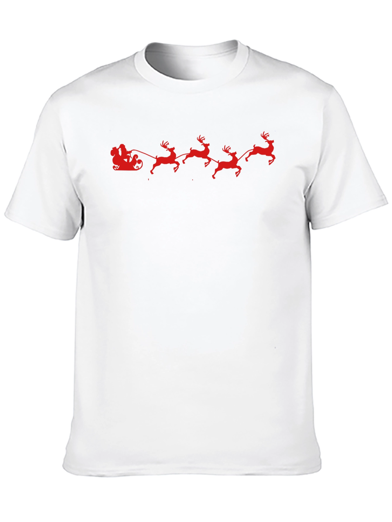 Santas Sleigh Graphic Tee - Holiday Style