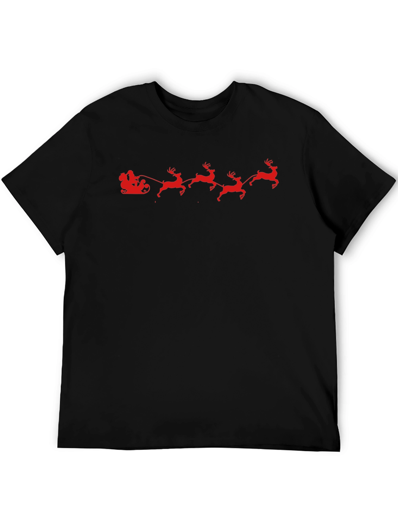 Santas Sleigh Graphic Tee - Holiday Style