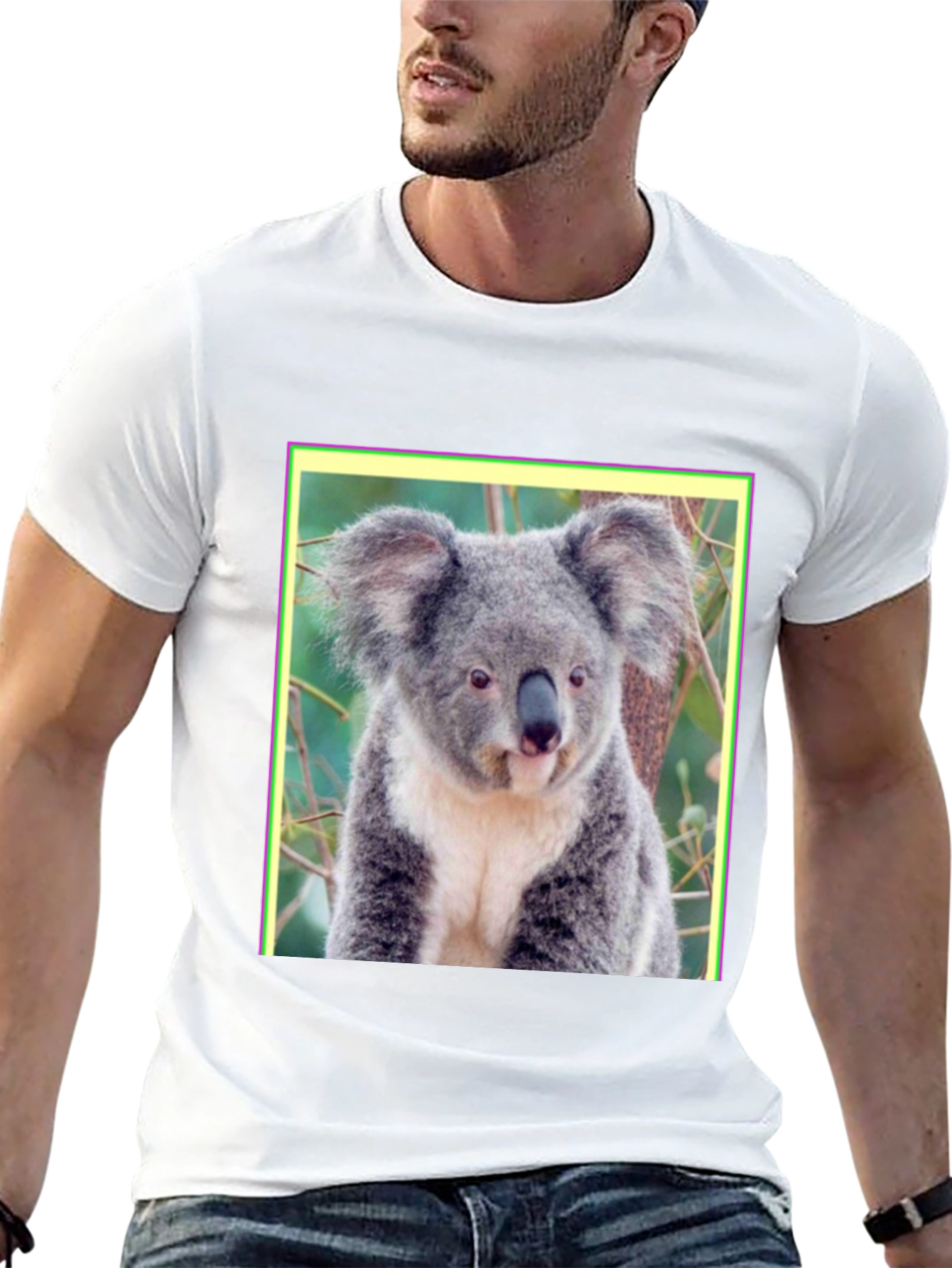 Koala Bear Graphic Tee - Mens Black T-Shirt