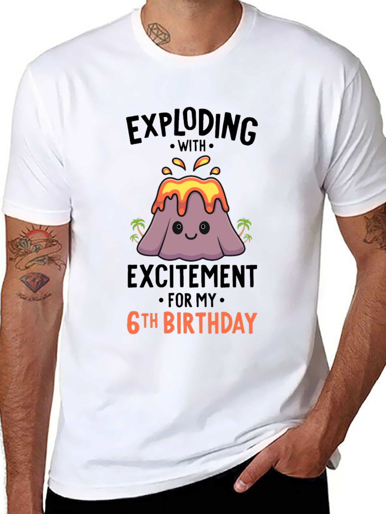 Exploding With Excitement 6th Birthday T-Shirt