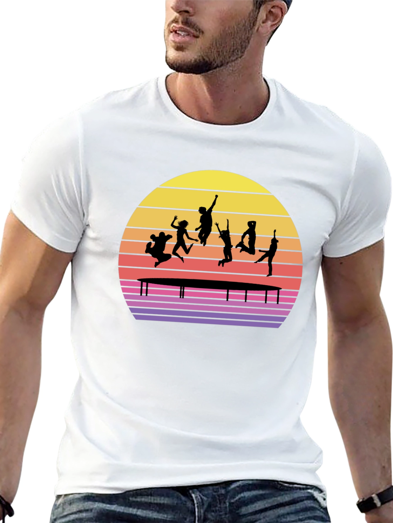 Trampoline Sunset Graphic Tee