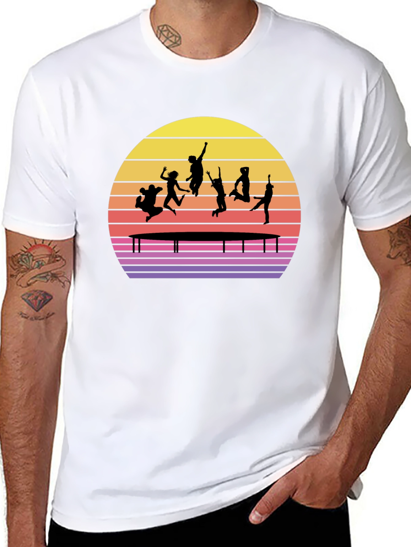 Trampoline Sunset Graphic Tee