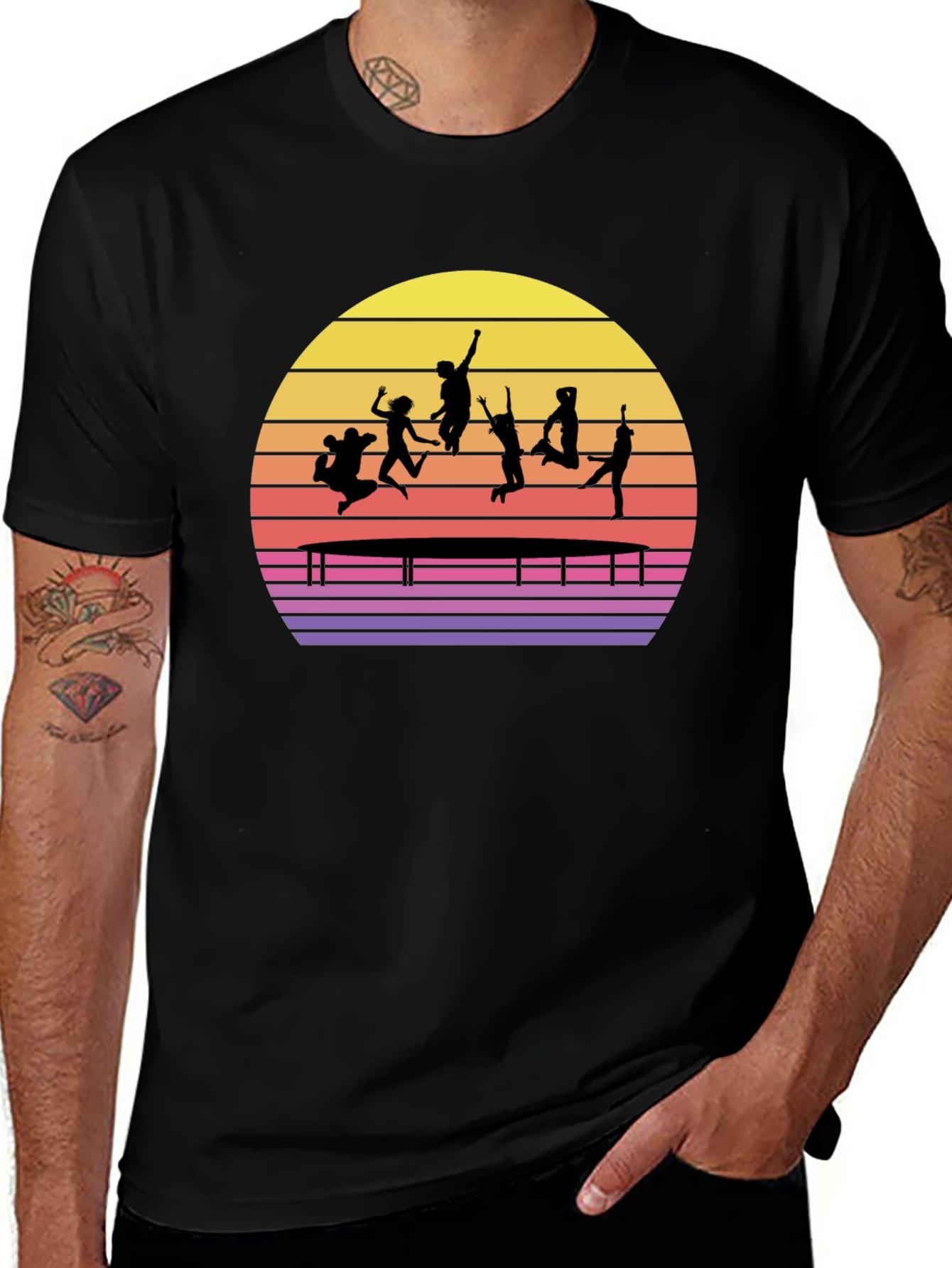Trampoline Sunset Graphic Tee