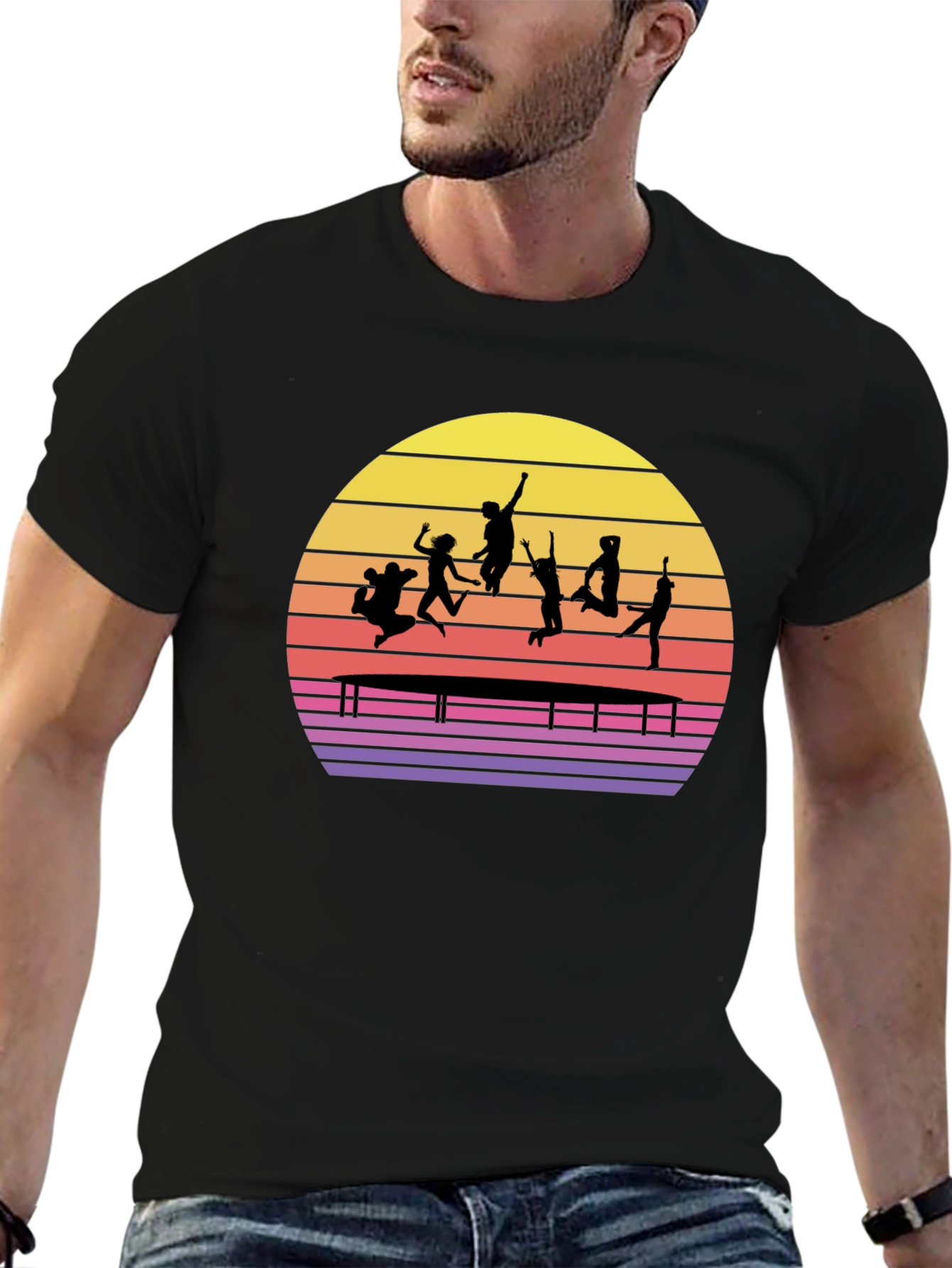 Trampoline Sunset Graphic Tee
