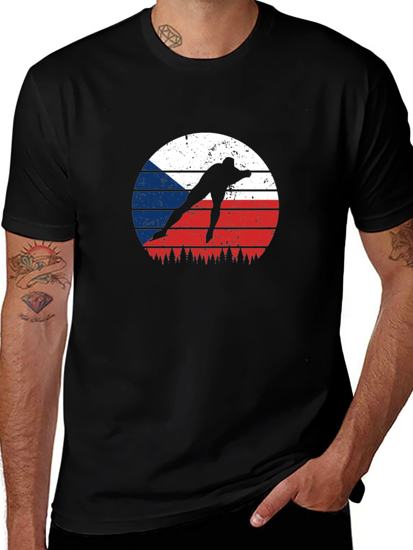 Czech Speed Skater T-Shirt - Retro Style